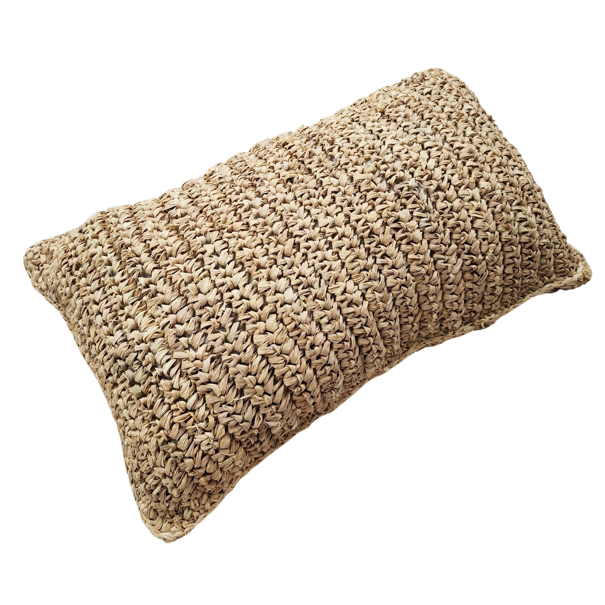 Maldives Raffia Lumbar Cushion Cover  | 30x50cm