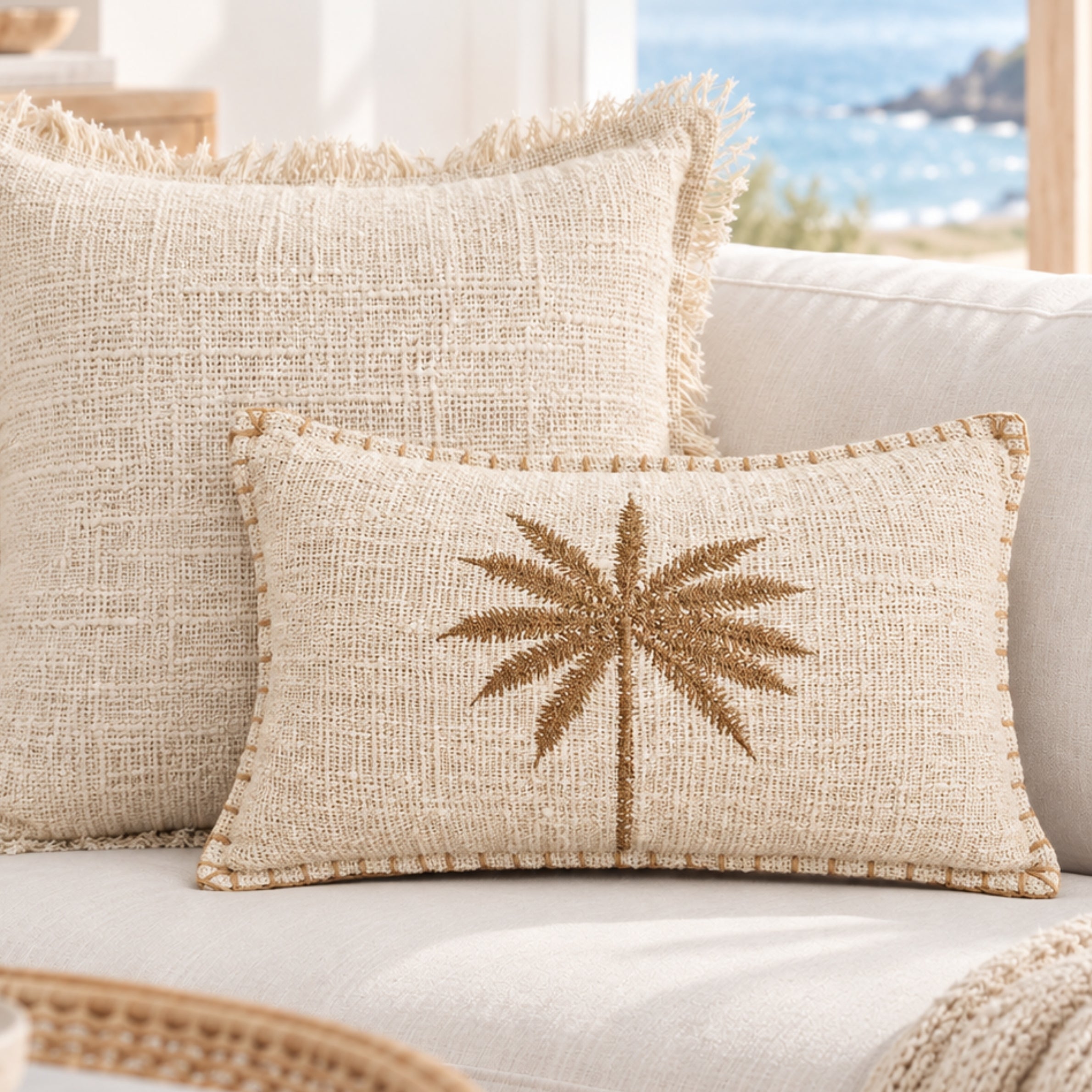 Coastal Husk Cushion Cover | Natural | 30x50cm