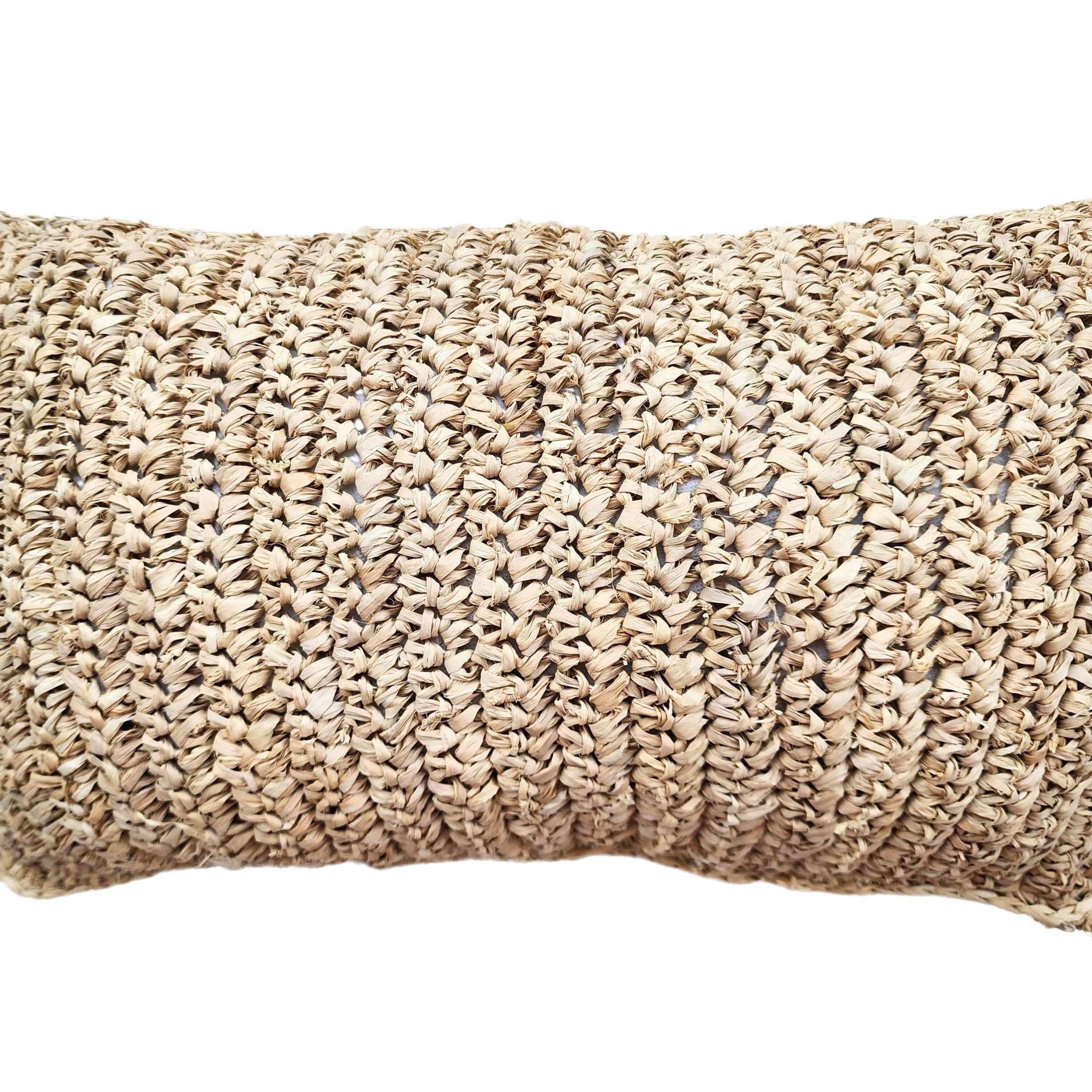 Maldives Raffia Lumbar Cushion Cover  | 30x50cm