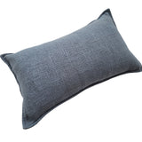 Smoky Denim Blue Lumbar Cushion Cover | 30x50cm