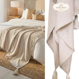 Acapulco Linen Throw | Tassel | King Size