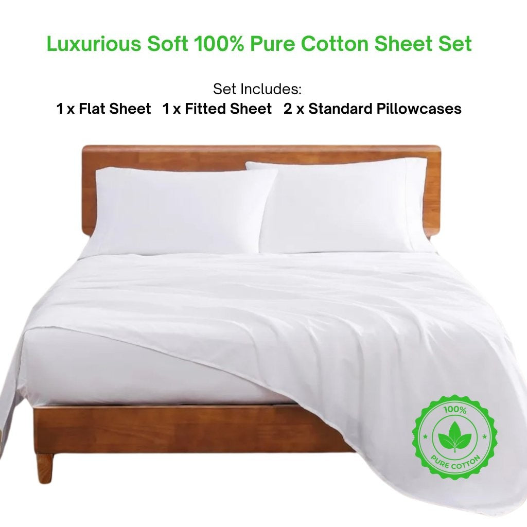 Island Oasis 100% Pure Cotton Sheet Set | Q | K | SK | Bed Linen