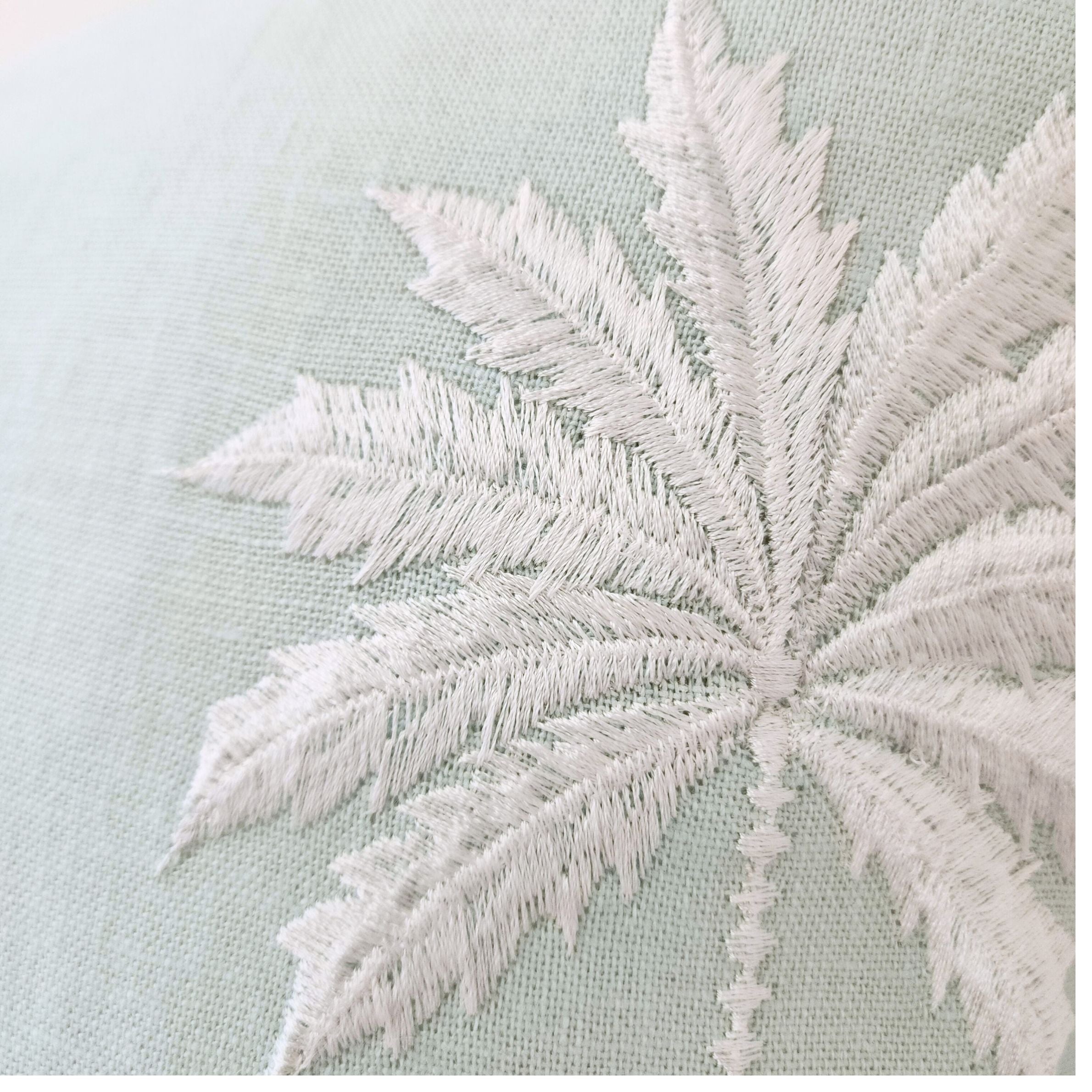 Ocean Mist Palms Linen Cushion Cover | 50x50cm