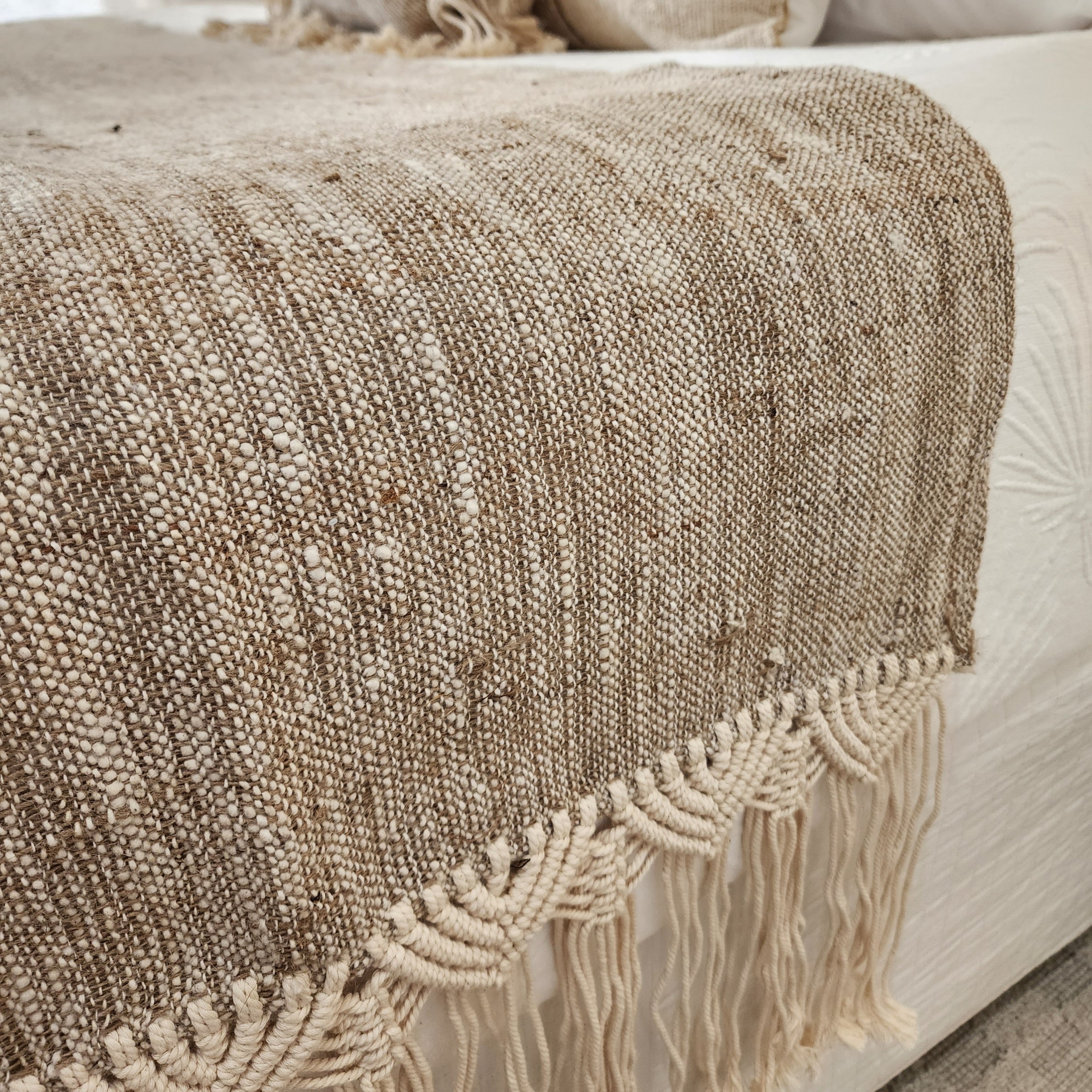 Coastal Escape Macrame Throw | Super King