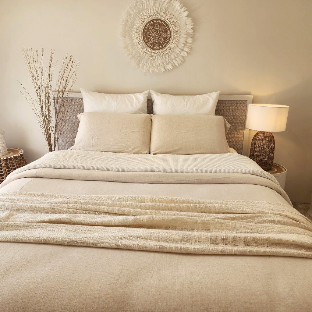 Acapulco Sand Pure Linen Quilt Cover Set | Q | K | SK