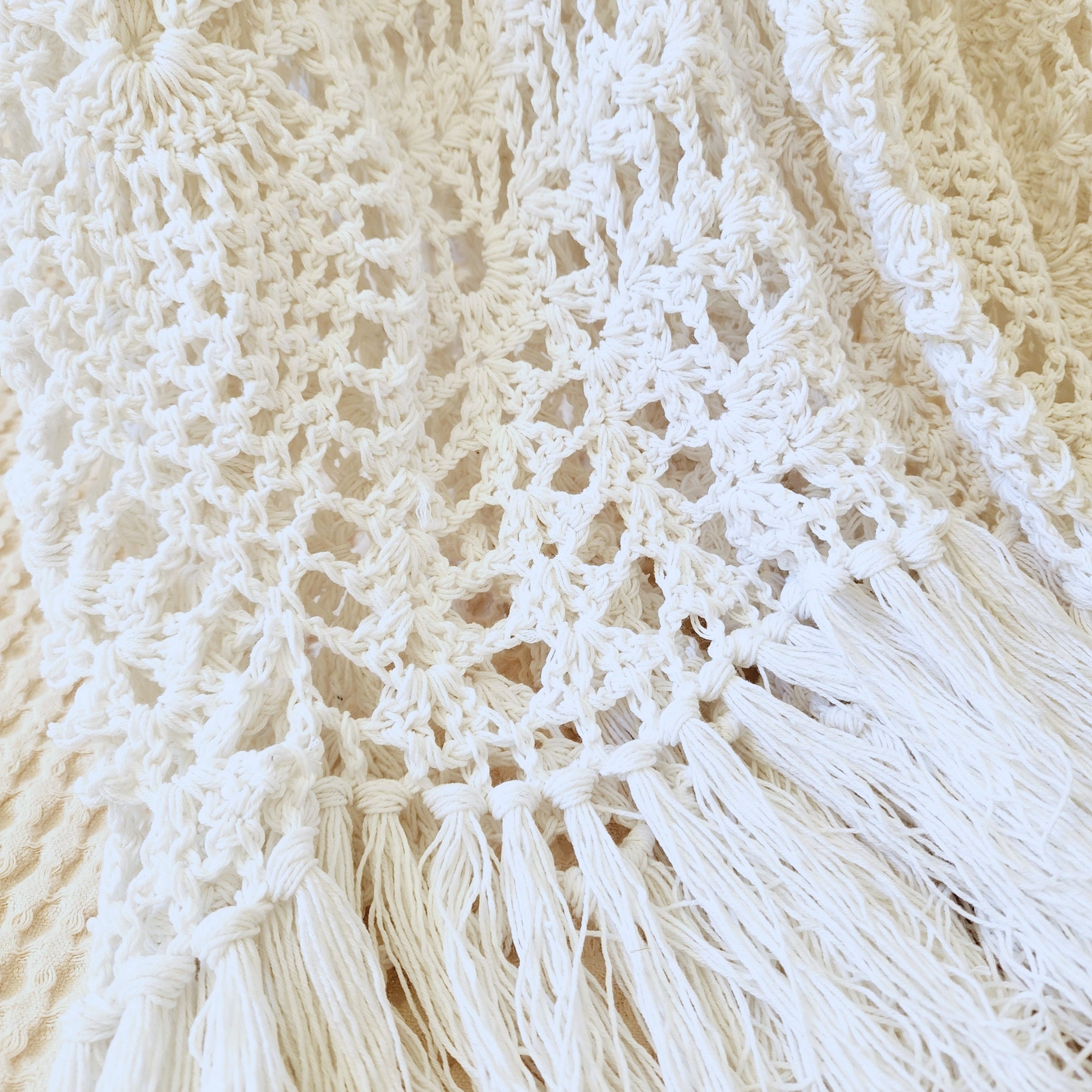 Seychelles White Bed Runner | Throw | Crochet