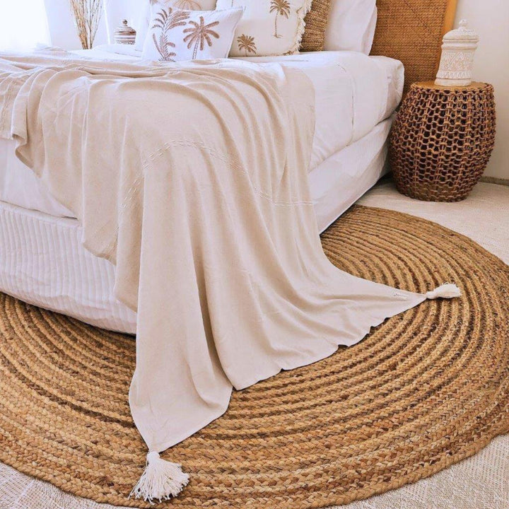 Linen Luxe Throw | Tassel | 2.4m x 1.3m