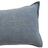 Smoky Denim Blue Lumbar Cushion Cover | 30x50cm