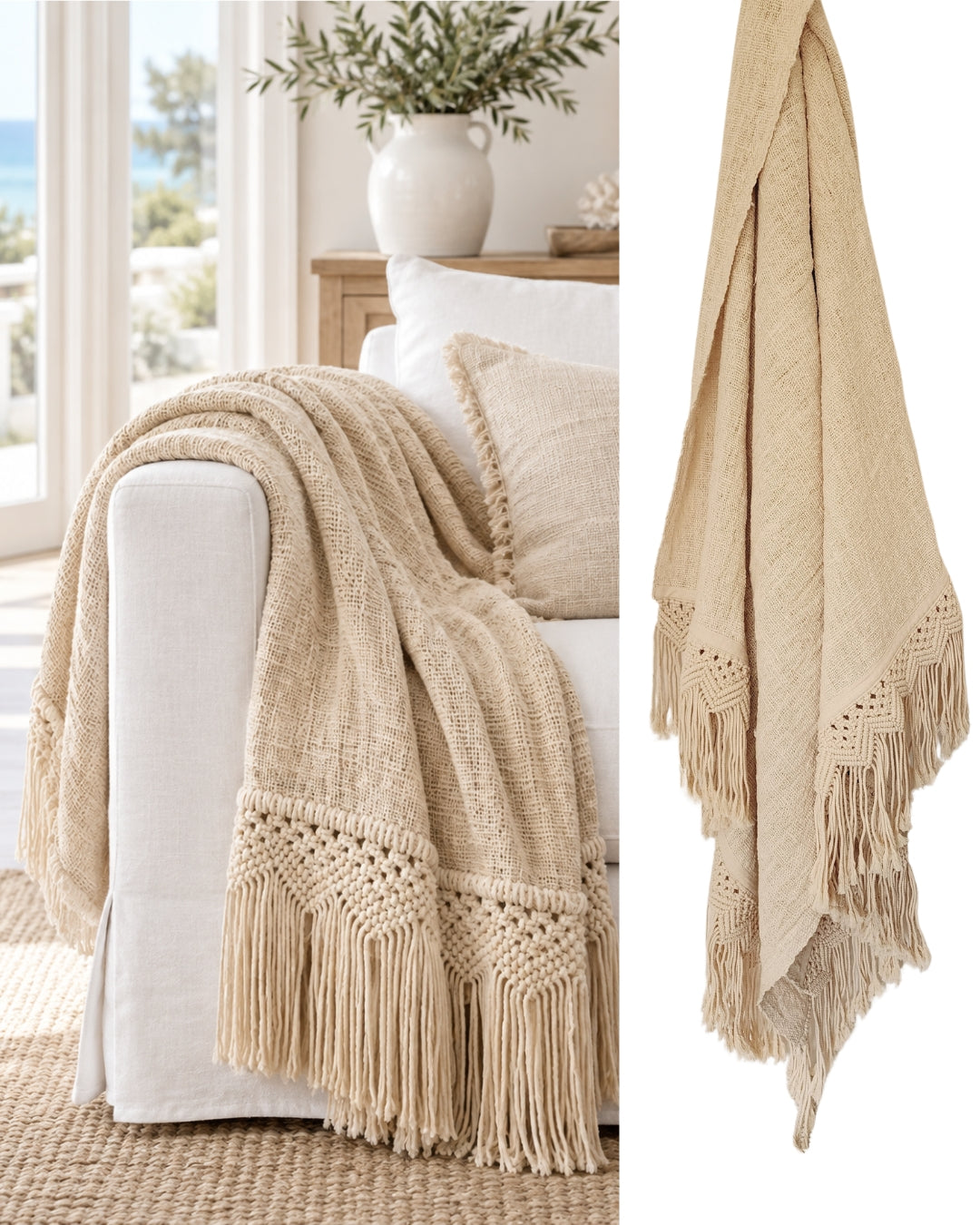 Boho Luxe Macrame Throw | Best Selling Throw