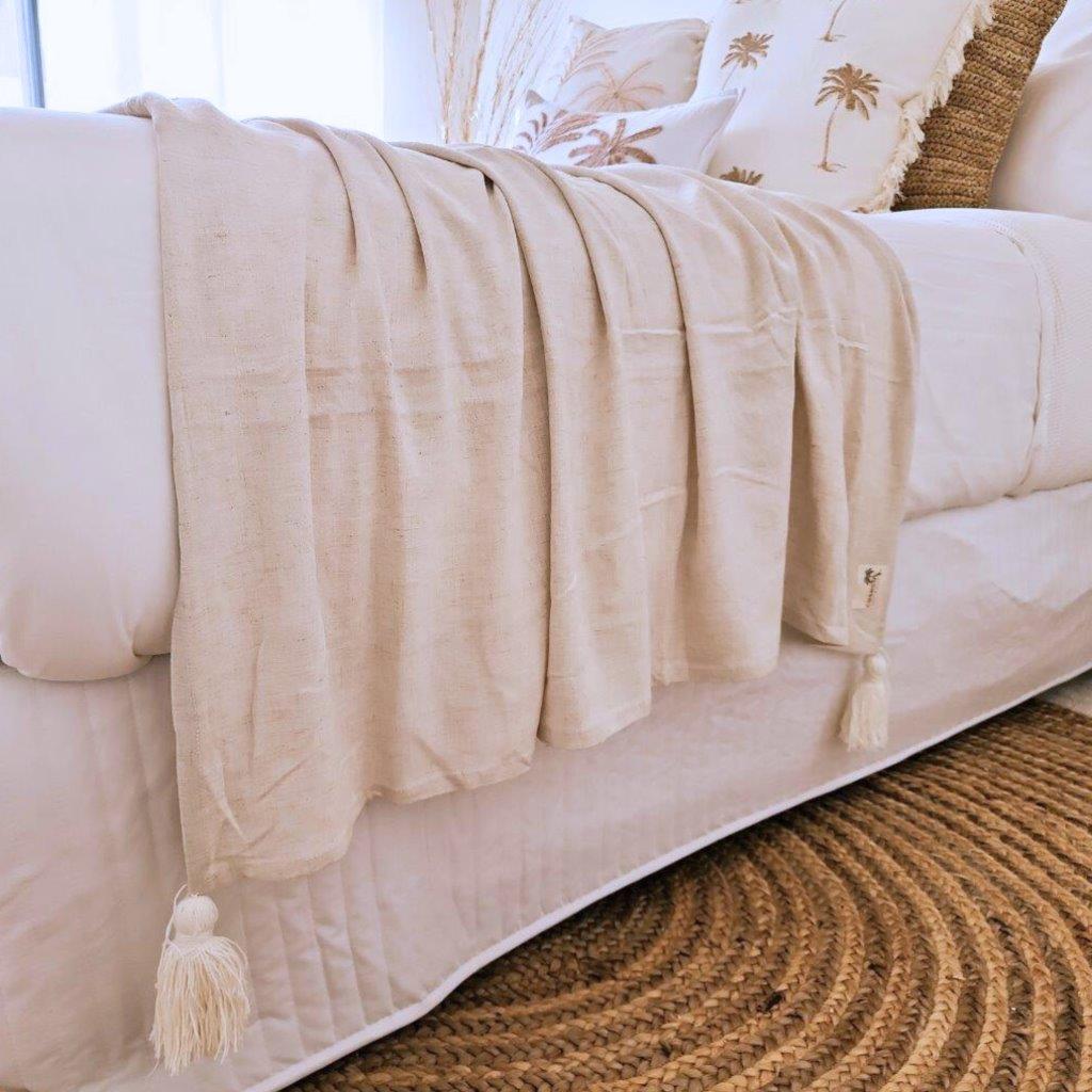 Linen Luxe Throw | Tassel | 2.4m x 1.3m