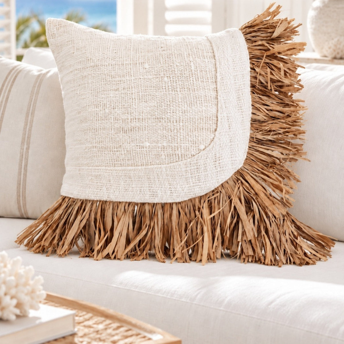 Barbados Cushion Cover | Raffia | 45x45cm