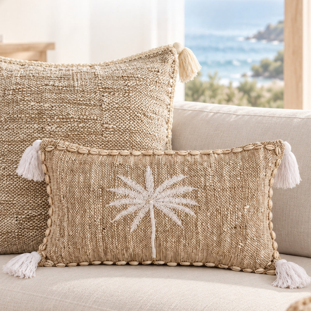 Paradise Palm Lumbar Cushion Cover | 30x50cm