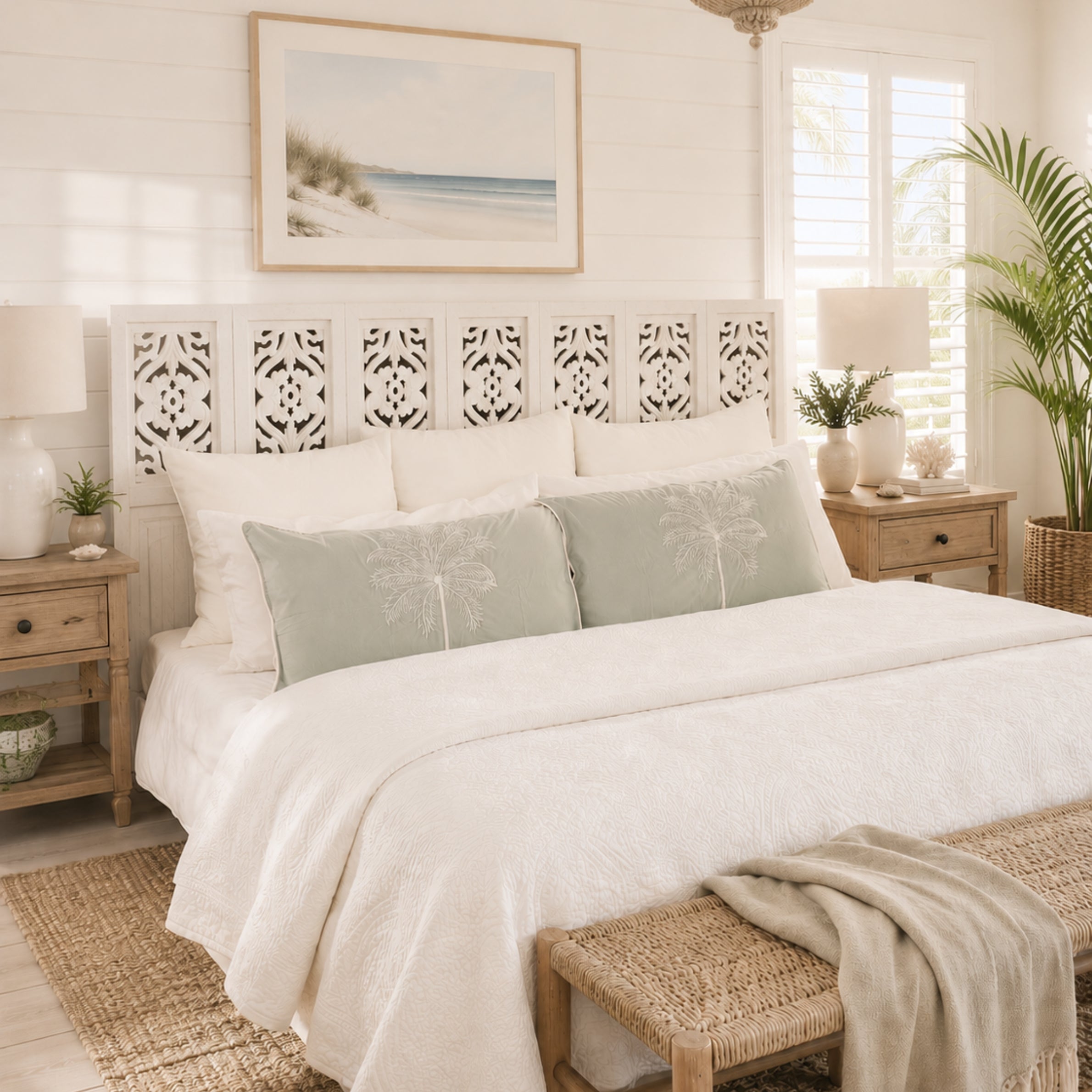Pistachio Palms Pillowcase Set