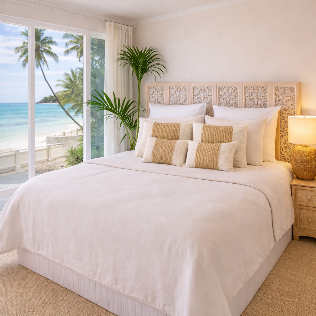 Acapulco Sand Pure Linen Quilt Cover Set | Q | K | SK