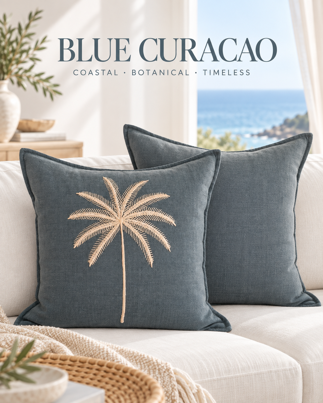 Curacao Palm Cushion Cover | 50x50cm