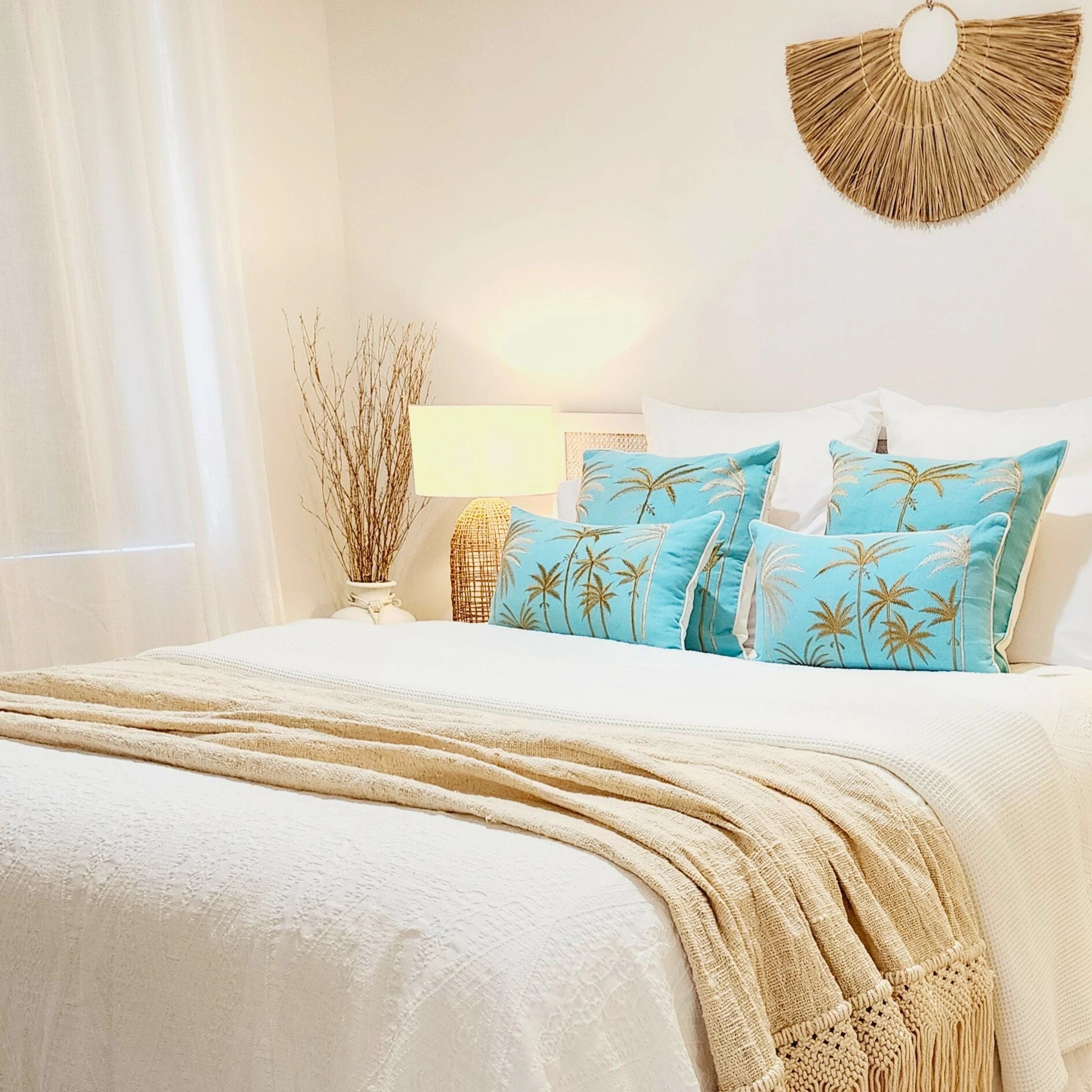 Boho Luxe Macrame Throw Blanket | Tassel | 2.77m x 1.3m