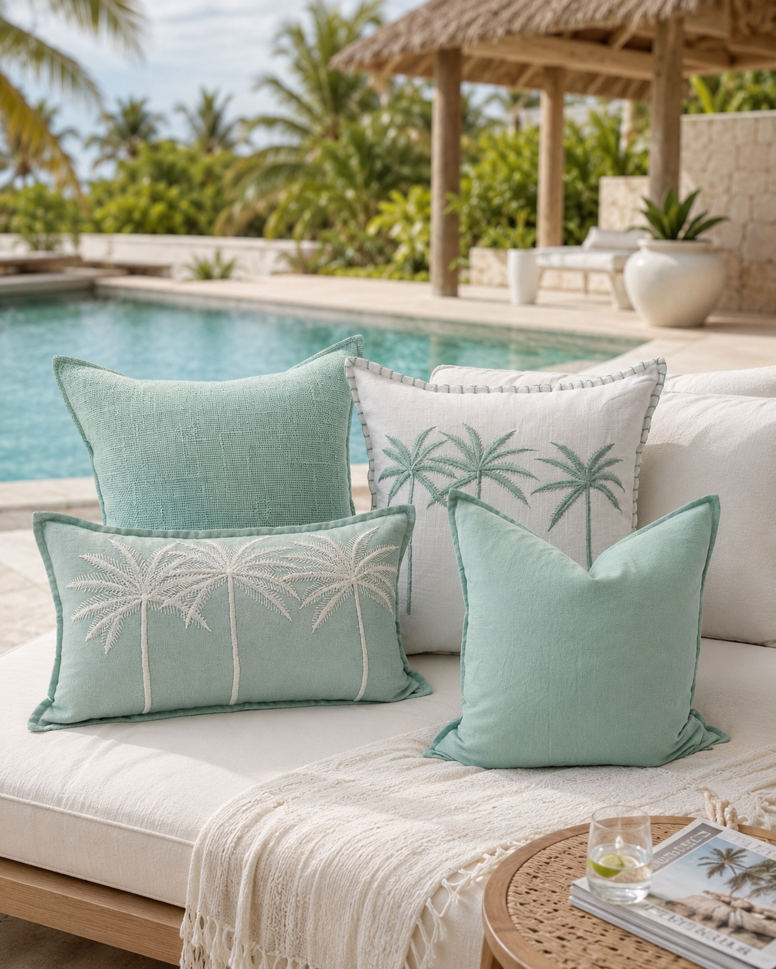 Caribbean Palms Cushion Cover | 30x50cm