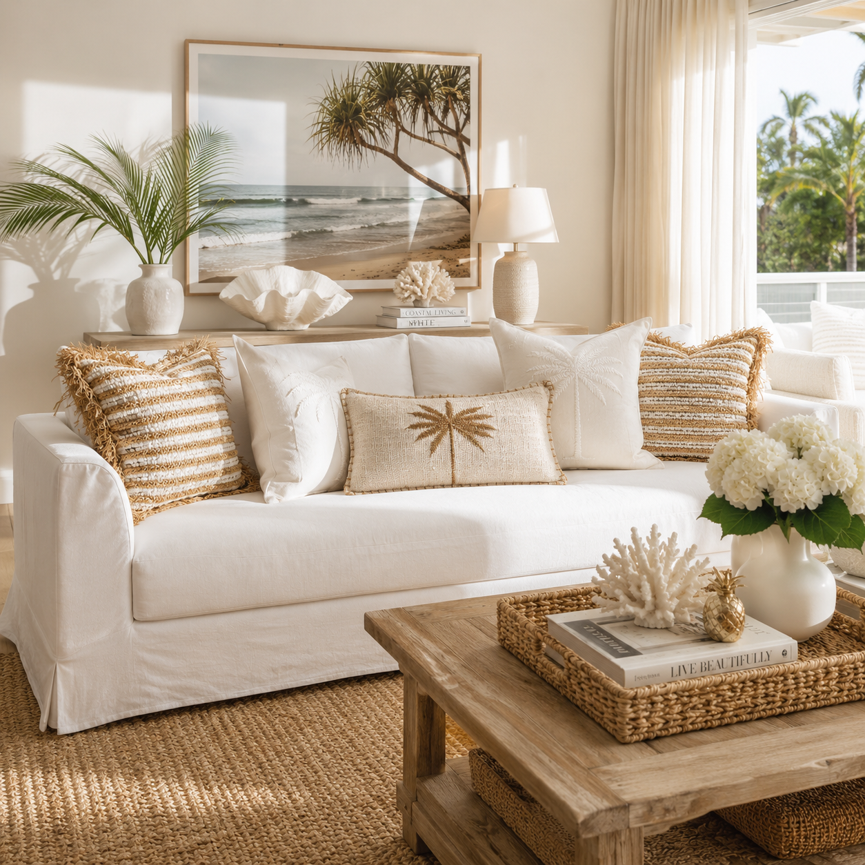 Coastal Husk Cushion Cover | Natural | 30x50cm
