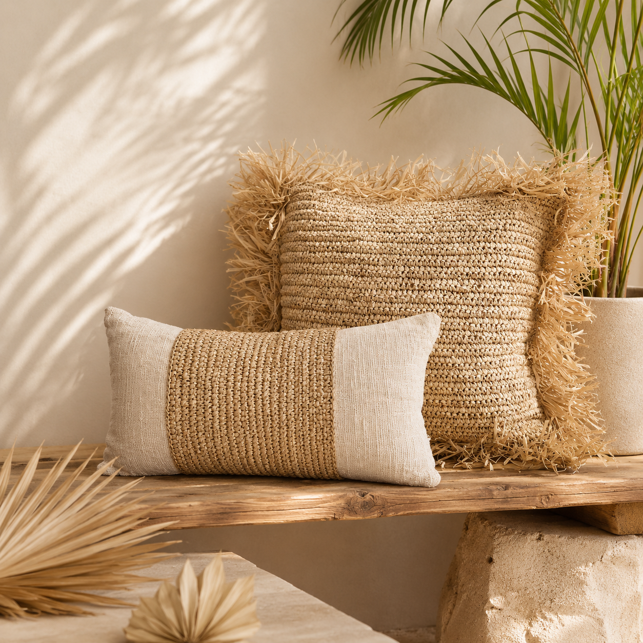 Maldives Raffia Cushion Cover | 50x50cm