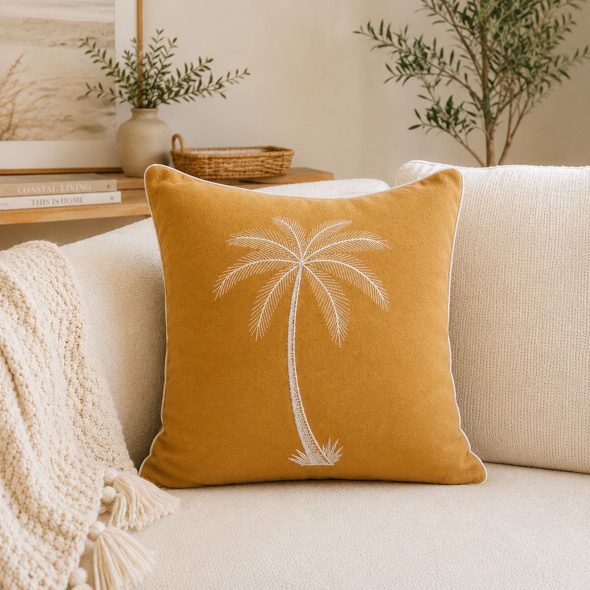 Sunset Luxe Cushion Cover | 50x50cm | Golden Honey