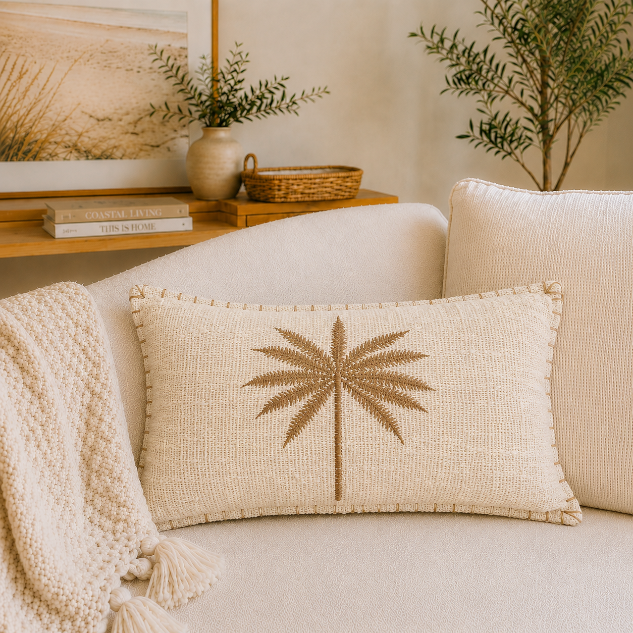 Coastal Husk Cushion Cover | Natural | 30x50cm