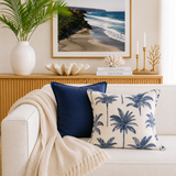 Hamptons Cotton Palm Cushion Cover | 50x50cm