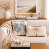 Blue Haze Palms Cushion Cover | 45x45cm