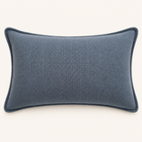 Smoky Denim Blue Lumbar Cushion Cover | 30x50cm
