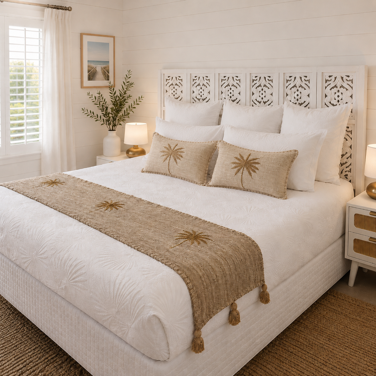 Coastal Husk Bed Runner | Cinnamon