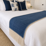 Hamptons Blue Lagoon Bed Runner | Super King