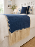 Hamptons Blue Lagoon Bed Runner | Super King