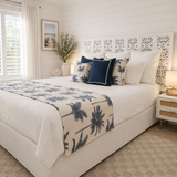 Hamptons Cotton Palm Bed Runner | Super King