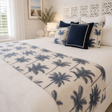 Hamptons Cotton Palm Bed Runner | Super King