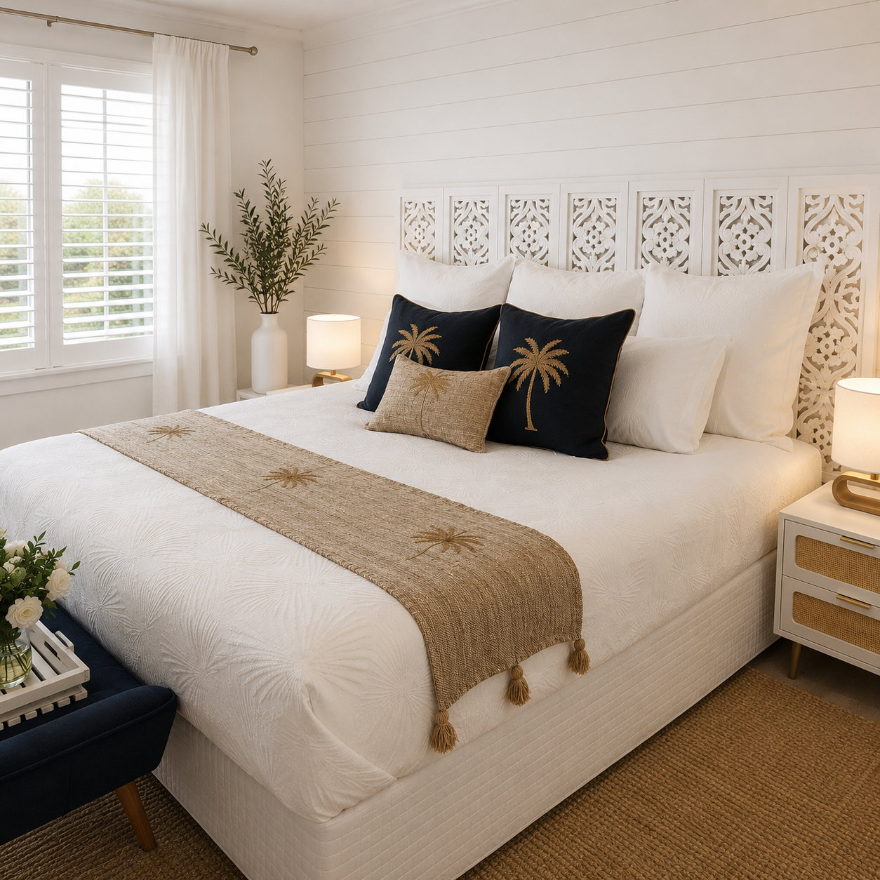 Coastal Husk Bed Runner | Cinnamon