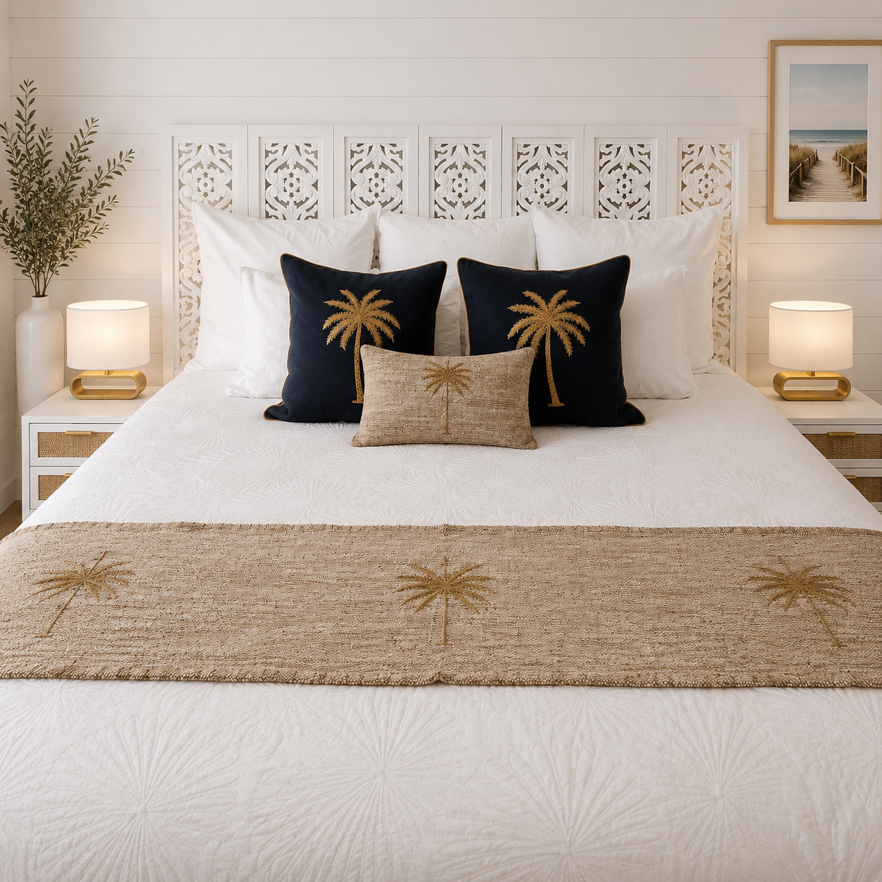 Coastal Husk Bed Runner | Cinnamon