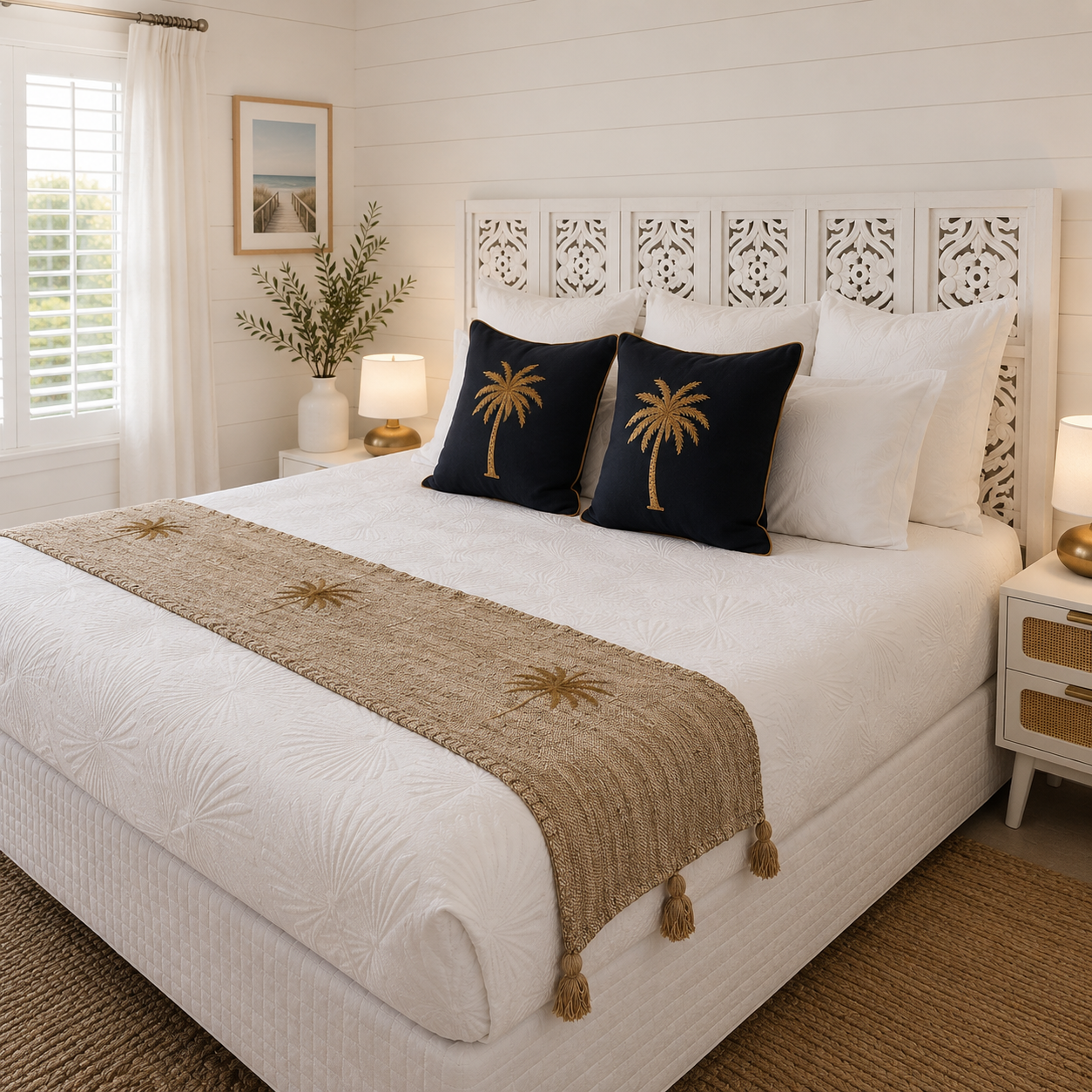 Coastal Husk Bed Runner | Cinnamon