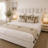 Bungalow Palms Linen Bed Runner | Super King | Linen