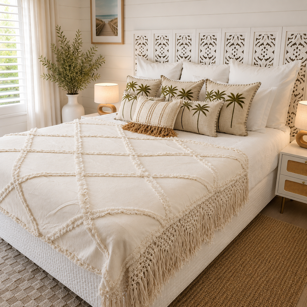 Zahara Macrame Statement Throw