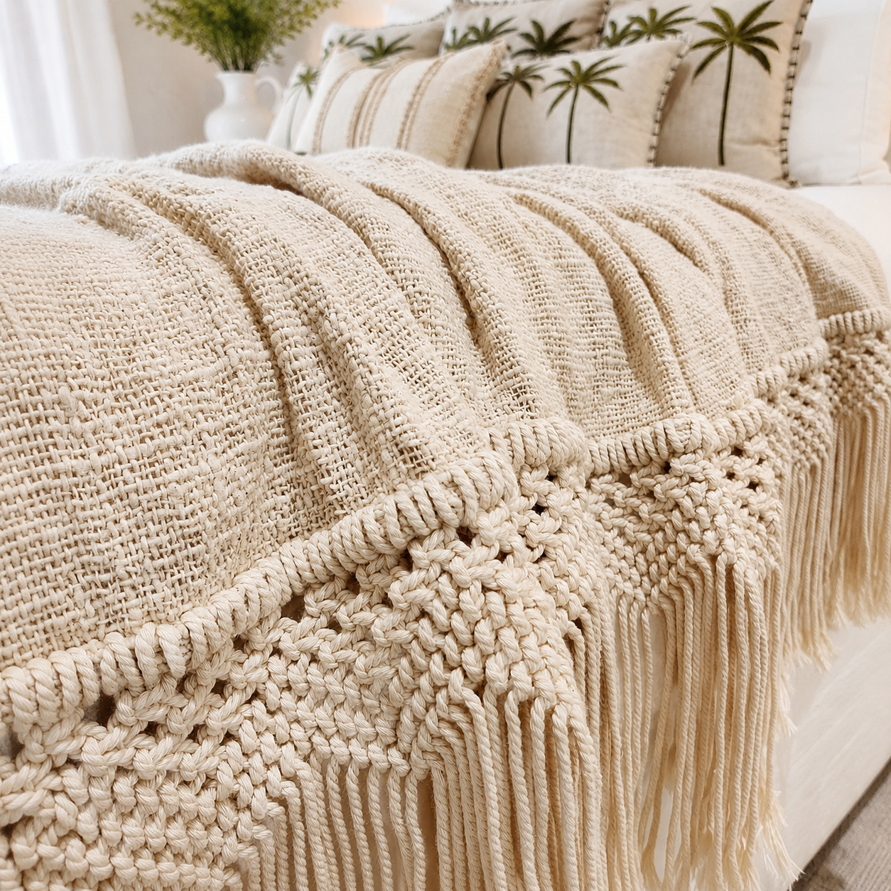 Boho Luxe Macrame Throw | Super King