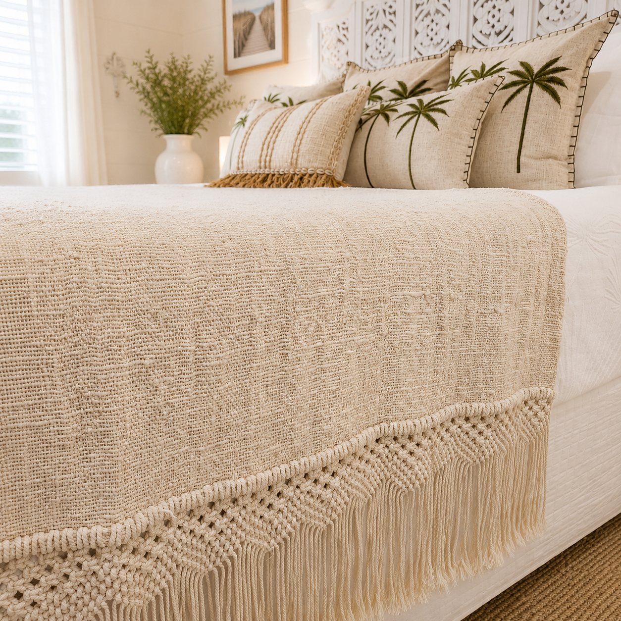 Boho Luxe Macrame Throw | Super King