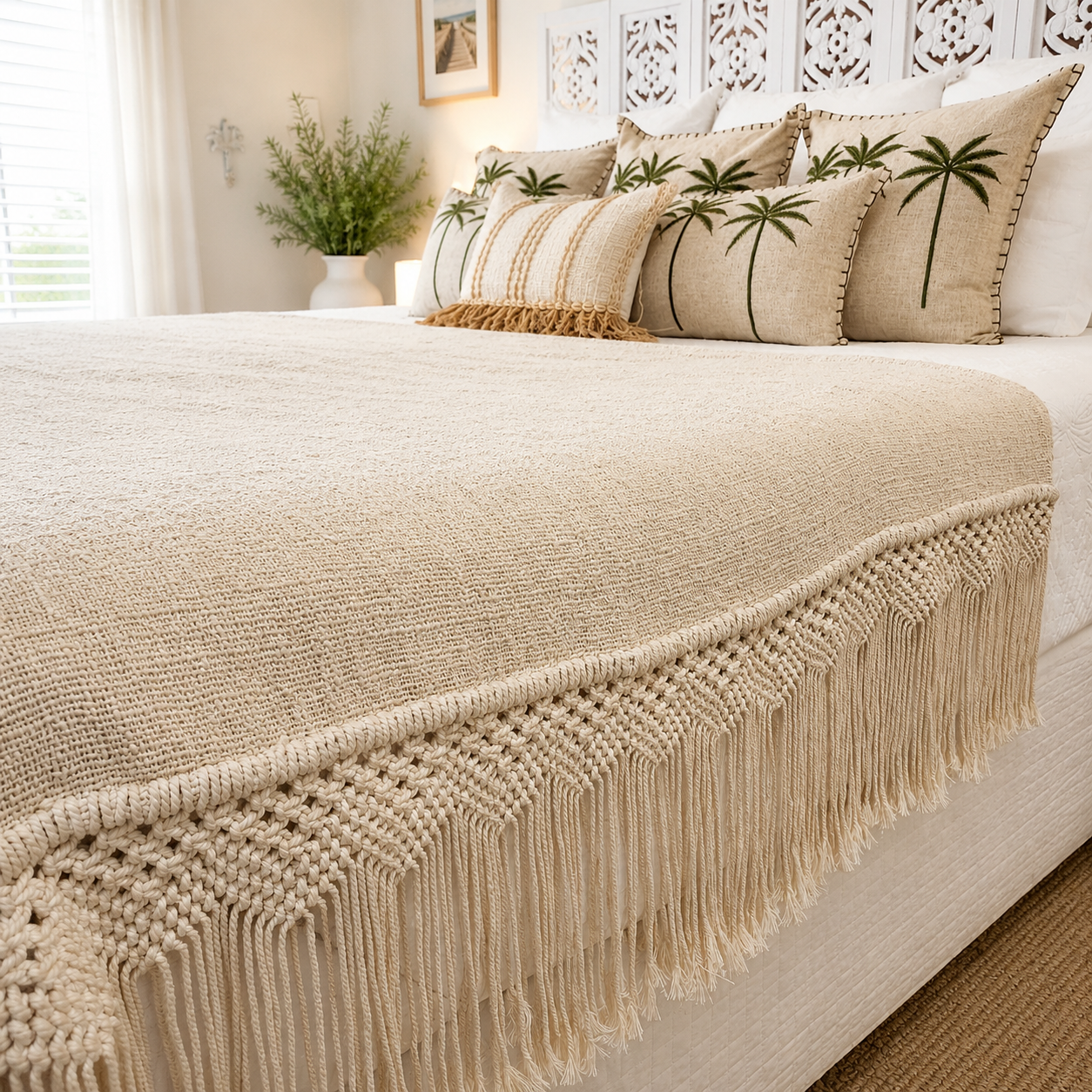 Boho Luxe Macrame Throw | Super King