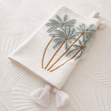 Blue Haze Palms Bed Runner