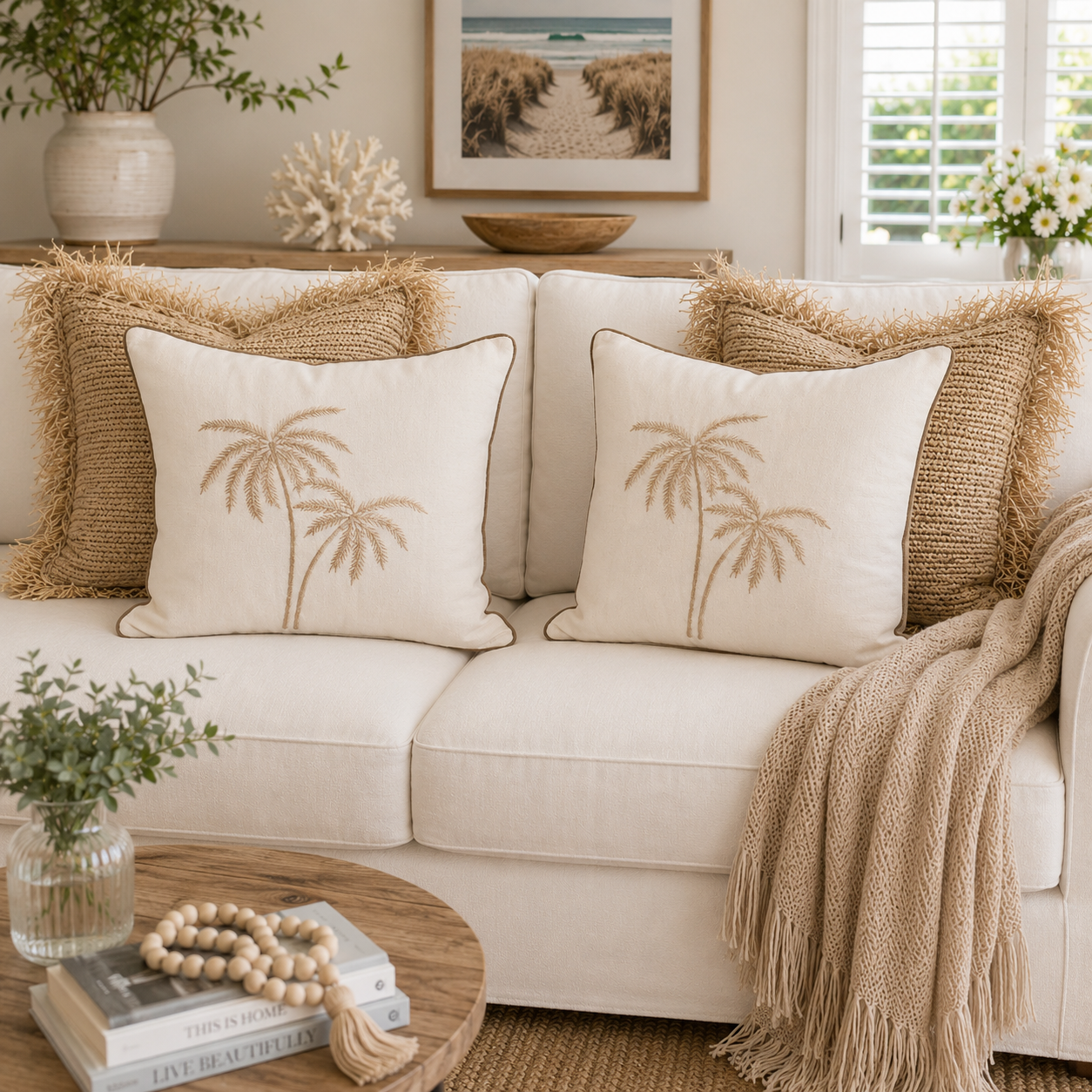 Sand Palms Cushion Cover | 50x50cm