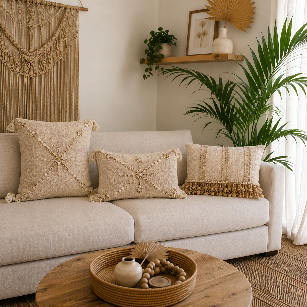Island Star Lumbar Cushion Cover | Shell | 30x50cm