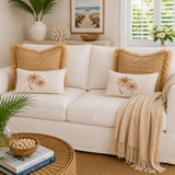 Cinnamon Palms Lumbar Cushion Cover | 30x50cm
