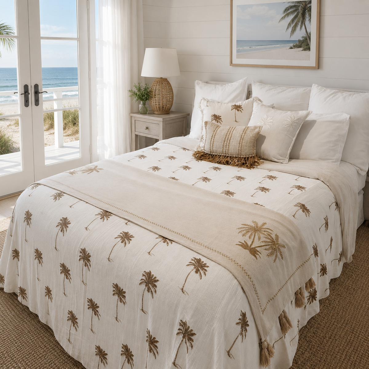 Palm Haven Quilt Cover Set | Q | K | SK | Bed Linen
