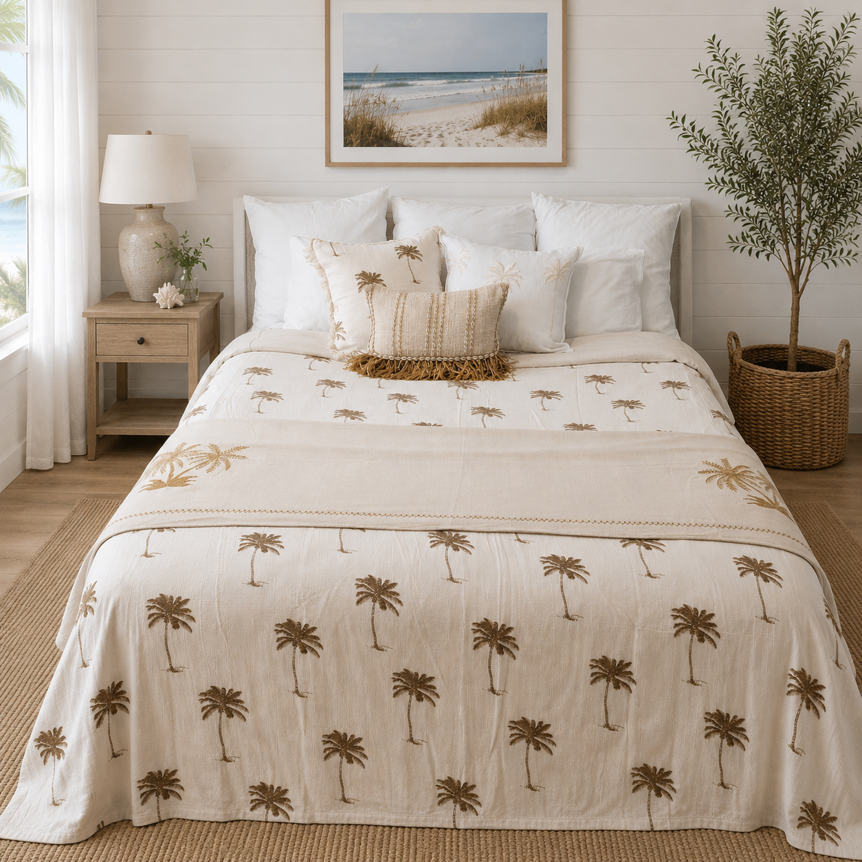 Palm Haven Quilt Cover Set | Q | K | SK | Bed Linen