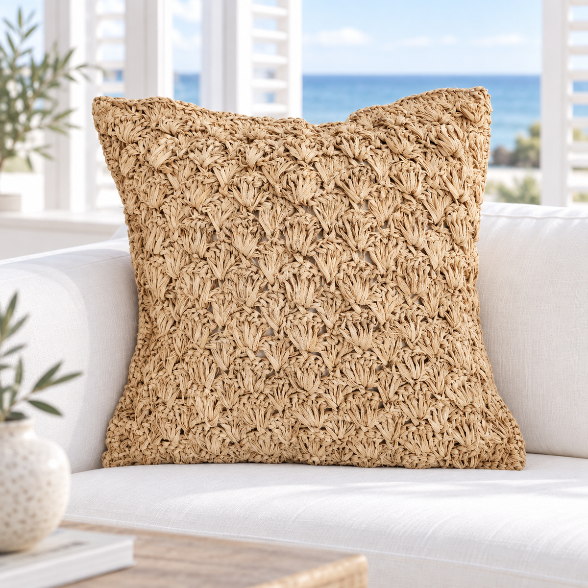 Island Raffia Cushion Cover | 50x50cm