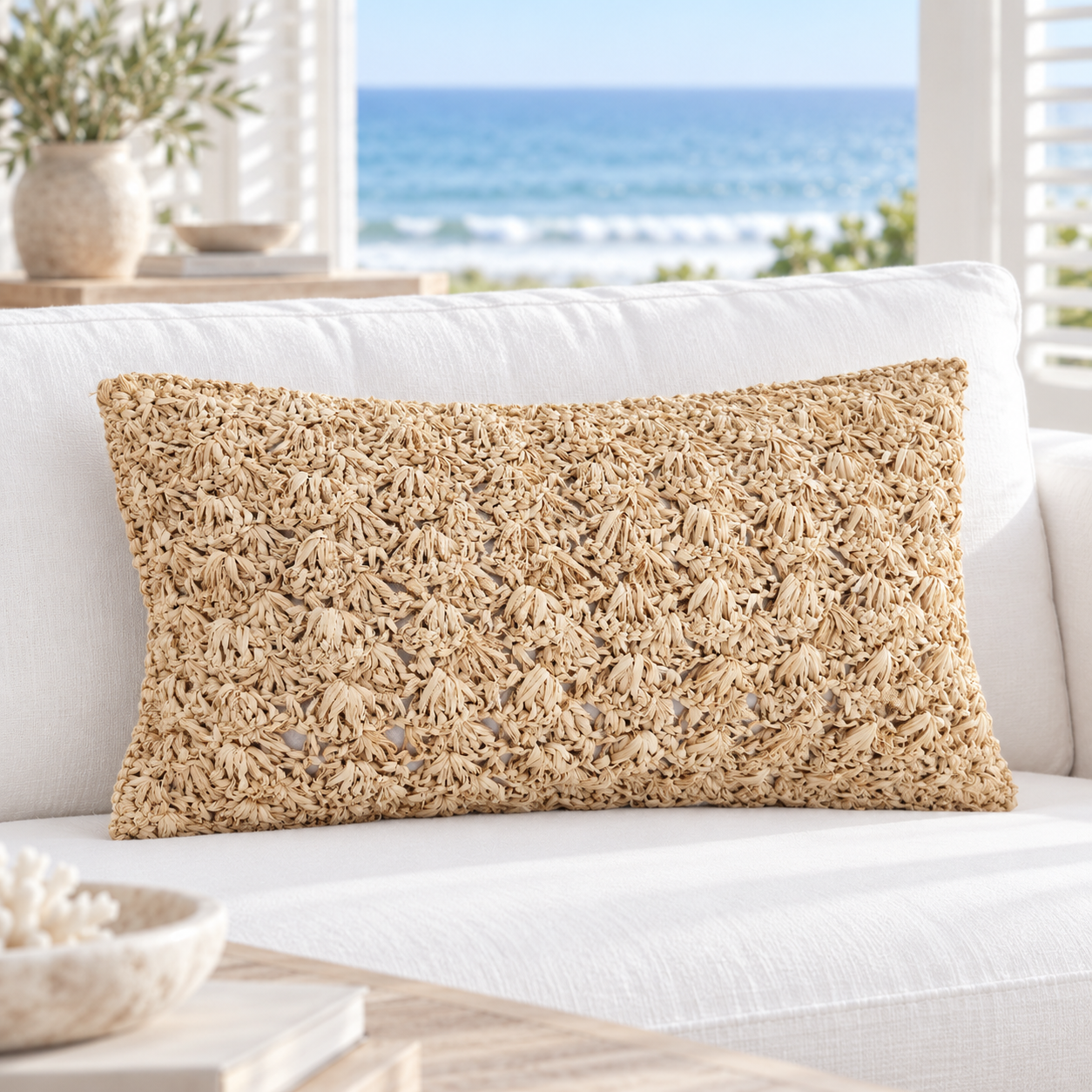 Island Raffia Cushion Cover | 30x50cm