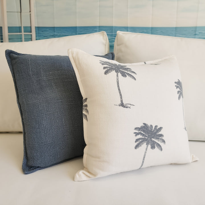 Kokomo Blue Palm Cushion Cover | 40x40cm